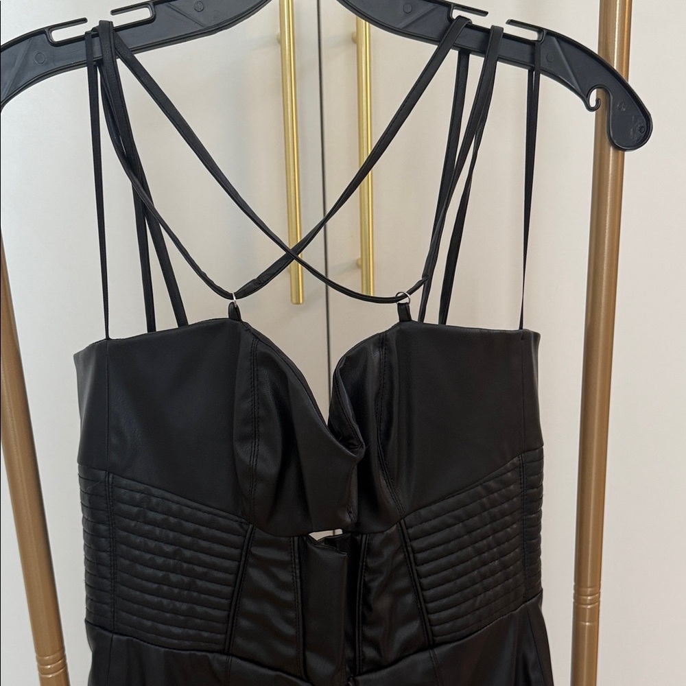 Zara Black leather Dress - Picture 6 of 8